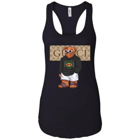 Best Gucci Bear Style Fashion T-shirt Women Tank Top Black / X-Small Women Tank Top - parenttees