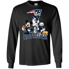 Nfl - New England Patriots Donald Duck Goofy Mickey Mouse Super Bowl 2019 Football Men Long Sleeve Shirt Men Long Sleeve Shirt - parenttees