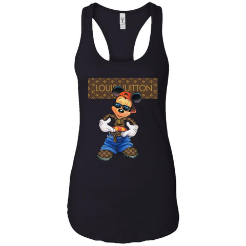 Louis Vuitton Mickey Mouse Cartoon T-shirt Women Tank Top Black / X-Small Women Tank Top - parenttees