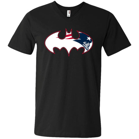 We Are The New England Patriots Batman Nfl Mashup Men V-Neck T-Shirt Black / S Men V-Neck T-Shirt - parenttees