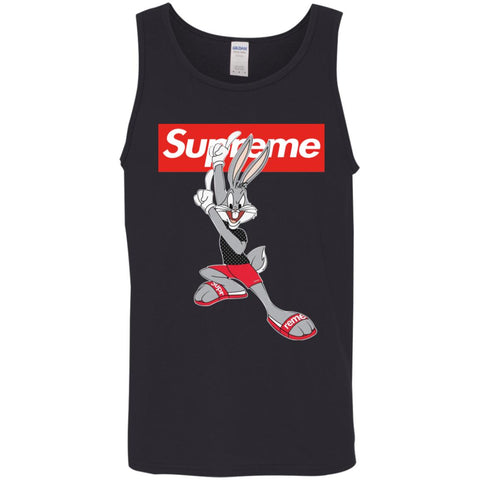 Supreme Rabbit Cute Stylelist T-shirt Men Cotton Tank Black / X-Small Men Cotton Tank - parenttees