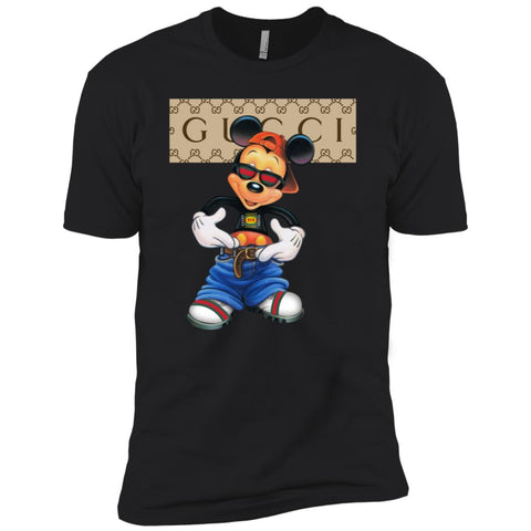 Gucci Logo Shirt Mickey Mouse T-shirt Men Short Sleeve T-Shirt Black / X-Small Men Short Sleeve T-Shirt - parenttees