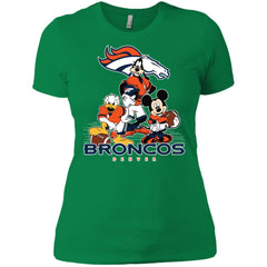 Mickey Mouse Denver Broncos American Football Nfl Sports Shirt Women Cotton T-Shirt Women Cotton T-Shirt - parenttees