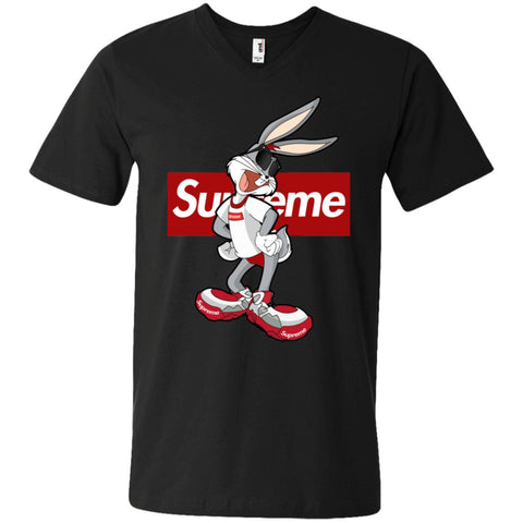 Supreme Rabbit T Shirt Men V-Neck T-Shirt Black / S Men V-Neck T-Shirt - parenttees