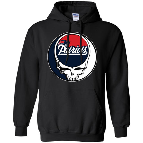 New England Patriots Grateful Dead Steal Your Face Football Nfl Shirts Pullover Hoodie Sweatshirt Black / S Pullover Hoodie Sweatshirt - parenttees