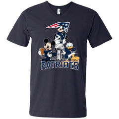 Nfl - New England Patriots Donald Duck Goofy Mickey Mouse Super Bowl 2019 Football Men V-Neck T-Shirt Men V-Neck T-Shirt - parenttees