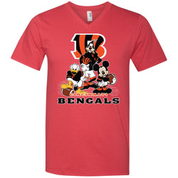 Mickey Mouse Cincinnati Bengals American Football Nfl Sports Shirt Men V-Neck T-Shirt