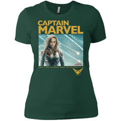 Captain Marvel Vintage Movie Poster Style Women Cotton T-Shirt Women Cotton T-Shirt - parenttees