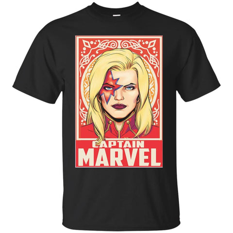 Captain Marvel Ornament Men Cotton T-Shirt Black / S Men Cotton T-Shirt - parenttees