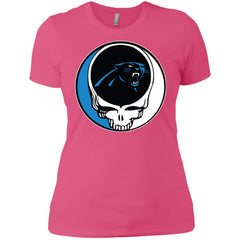 Carolina Panthers Grateful Dead Steal Your Face Football Nfl Shirts Women Cotton T-Shirt Women Cotton T-Shirt - parenttees