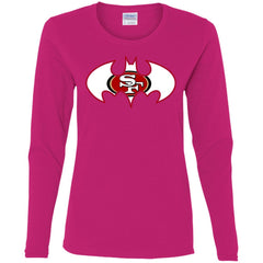 We Are The San Francisco 49ers Batman Nfl Mashup Women Long Sleeve Shirt Women Long Sleeve Shirt - parenttees