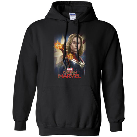 Marvel Captain Marvel Powers Portrait Pullover Hoodie Sweatshirt Black / S Pullover Hoodie Sweatshirt - parenttees