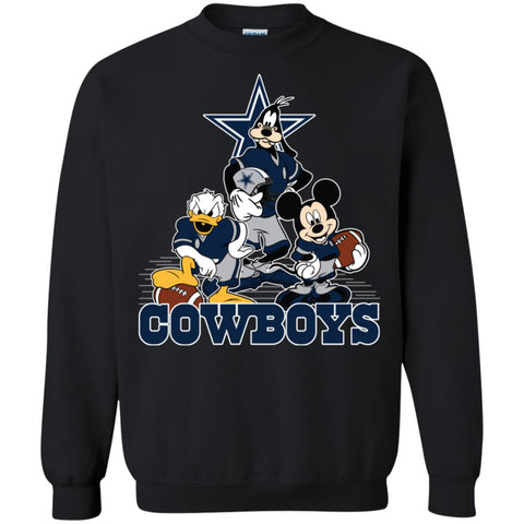 Mickey Mouse Dallas Cowboys American Football Nfl Sports Shirt Crewneck Pullover Sweatshirt Black / S Crewneck Pullover Sweatshirt - parenttees