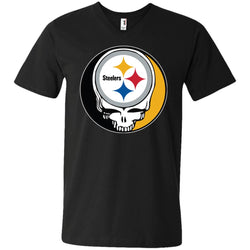 Pittsburgh Steelers Grateful Dead Steal Your Face Football Nfl Shirts Men V-Neck T-Shirt