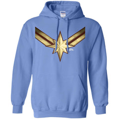 Captain Marvel Gleaming Chest Logo Pullover Hoodie Sweatshirt Pullover Hoodie Sweatshirt - parenttees