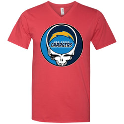 Los Angeles Chargers Grateful Dead Steal Your Face Football Nfl Shirts Men V-Neck T-Shirt