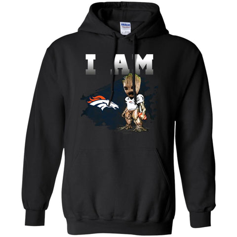 Nfl Denver Broncos I Am Groot T-shirt Pullover Hoodie Sweatshirt Black / S Pullover Hoodie Sweatshirt - parenttees