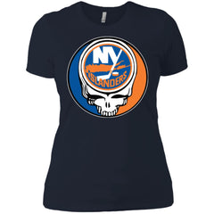 New York Islanders Grateful Dead Steal Your Face Hockey Nhl Shirts Women Cotton T-Shirt Women Cotton T-Shirt - parenttees