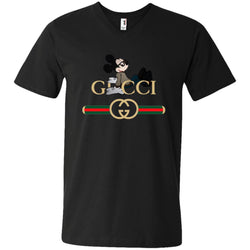 Gucci Mickey T-shirt Men V-Neck T-Shirt