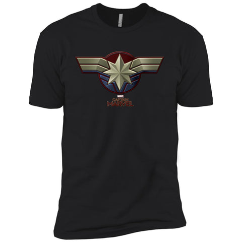 Marvel Captain Marvel Movie Chest Symbol Men Short Sleeve T-Shirt Black / X-Small Men Short Sleeve T-Shirt - parenttees