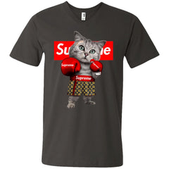 Supreme Boxing Cat Best Funny T-shirt Men V-Neck T-Shirt Men V-Neck T-Shirt - parenttees