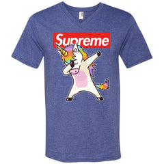 Supreme Unicorn T-shirt Dance Dabbing Unicorn Men V-Neck T-Shirt Men V-Neck T-Shirt - parenttees