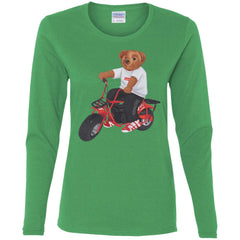 Supreme Bear Moto T-shirt Women Long Sleeve Shirt Women Long Sleeve Shirt - parenttees