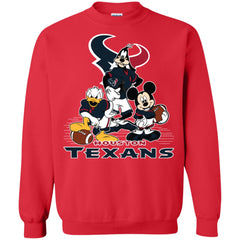 Mickey Mouse Houston Texans American Football Nfl Sports Shirt Crewneck Pullover Sweatshirt Crewneck Pullover Sweatshirt - parenttees