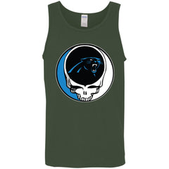 Carolina Panthers Grateful Dead Steal Your Face Football Nfl Shirts Men Cotton Tank Men Cotton Tank - parenttees