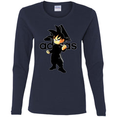 Goku Adidas Black T-shirt Women Long Sleeve Shirt Women Long Sleeve Shirt - parenttees