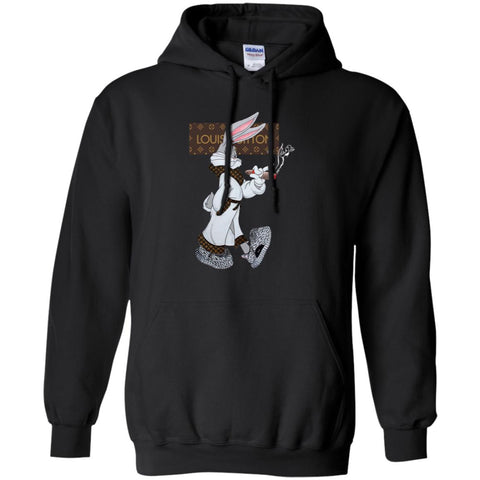 Louis Vuitton Rabbit Smoking Shirt Pullover Hoodie Sweatshirt Black / S Pullover Hoodie Sweatshirt - parenttees