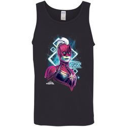 Marvel Captain Marvel Space Glow Neon Men Cotton Tank