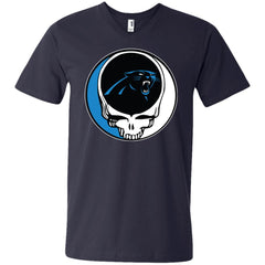 Carolina Panthers Grateful Dead Steal Your Face Football Nfl Shirts Men V-Neck T-Shirt Men V-Neck T-Shirt - parenttees