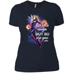 Captain Marvel Inspirational Quote Flight Women Cotton T-Shirt Women Cotton T-Shirt - parenttees