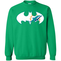 We Are The Miami Dolphins Batman Nfl Mashup Crewneck Pullover Sweatshirt Crewneck Pullover Sweatshirt - parenttees