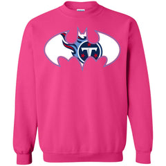 We Are The Tennessee Titans Batman Nfl Mashup Crewneck Pullover Sweatshirt Crewneck Pullover Sweatshirt - parenttees