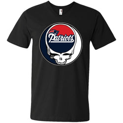 New England Patriots Grateful Dead Steal Your Face Football Nfl Shirts Men V-Neck T-Shirt