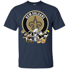 Nfl – New Orleans Saints Super Bowl 2019 Mickey Mouse Minnie Mouse Donald Duck Daisy Duck Football Men Cotton T-Shirt Men Cotton T-Shirt - parenttees