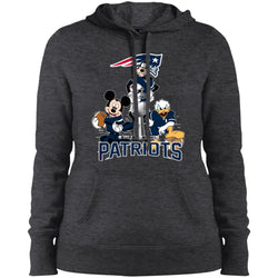 Nfl - New England Patriots Donald Duck Goofy Mickey Mouse Super Bowl 2019 Football Women Hooded Sweatshirt