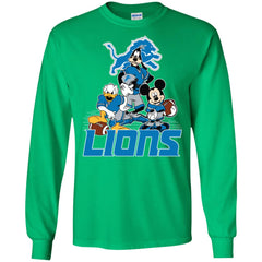 Mickey Mouse Detroit Lions American Football Nfl Sports Shirt Men Long Sleeve Shirt Men Long Sleeve Shirt - parenttees