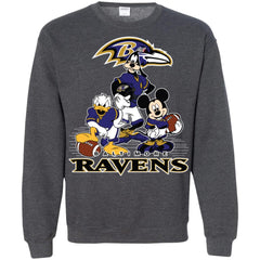 Mickey Mouse Baltimore Ravens American Football Nfl Sports Shirt Crewneck Pullover Sweatshirt Crewneck Pullover Sweatshirt - parenttees