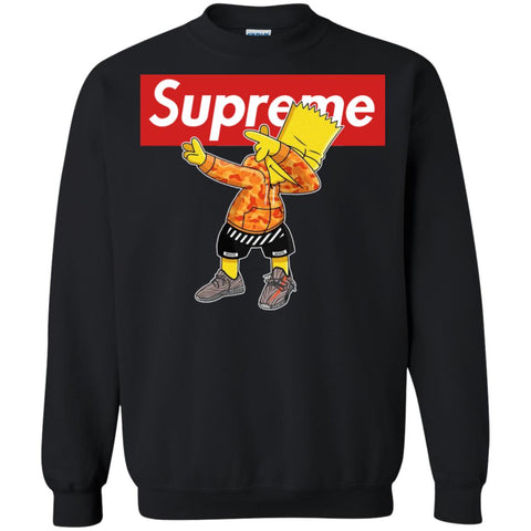 Supreme Dabbing T-shirt Crewneck Pullover Sweatshirt Black / S Crewneck Pullover Sweatshirt - parenttees