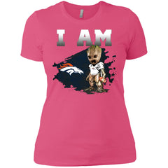 Nfl Denver Broncos I Am Groot T-shirt Women Cotton T-Shirt Women Cotton T-Shirt - parenttees