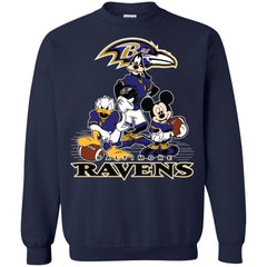 Mickey Mouse Baltimore Ravens American Football Nfl Sports Shirt Crewneck Pullover Sweatshirt Crewneck Pullover Sweatshirt - parenttees