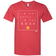 Captain Marvel Not Bossy I'm The Boss Men V-Neck T-Shirt Men V-Neck T-Shirt - parenttees