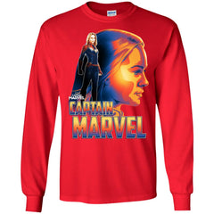 Captain Marvel Bold Sunset Portrait Men Long Sleeve Shirt Men Long Sleeve Shirt - parenttees