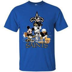 Nfl – New Orleans Saints Donald Duck Goofy Mickey Mouse Super Bowl 2019 Football Men Cotton T-Shirt Men Cotton T-Shirt - parenttees