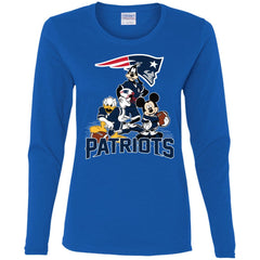 Mickey Mouse New England Patriots American Football Nfl Sports Shirt Women Long Sleeve Shirt Women Long Sleeve Shirt - parenttees