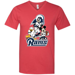 Mickey Mouse Los Angeles Rams American Football Nfl Sports Shirt Men V-Neck T-Shirt