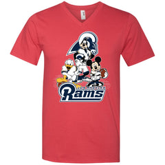 Mickey Mouse Los Angeles Rams American Football Nfl Sports Shirt Men V-Neck T-Shirt Men V-Neck T-Shirt - parenttees